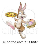 05/13/2024 - Easter Bunny Rabbit Cartoon Pizza Restaurant Chef