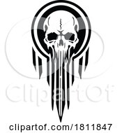 Poster, Art Print Of Black And White Death Skull Logo
