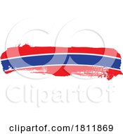 Poster, Art Print Of Brushstroke Costa Rica And Thailand Flag