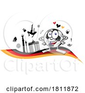 Poster, Art Print Of Germany Flag With Soccer Ball Mascot
