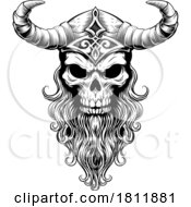 05/17/2024 - Viking Warrior Skull Man Mascot Face In Helmet