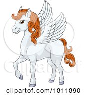 Pegasus Wings Horse Cartoon Animal Illustration by AtStockIllustration #COLLC1811890-0021