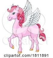 Pegasus Wings Horse Cartoon Animal Illustration by AtStockIllustration #COLLC1811891-0021