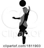 Poster, Art Print Of Female Soccer Football Player Woman Silhouette