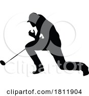 Golfer Golf Sports Person Silhouette by AtStockIllustration #COLLC1811904-0021