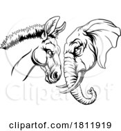 Republican Democrat Elephant Donkey Election