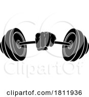 Weight Lifting Fist Hand Holding Barbell Concept by AtStockIllustration #COLLC1811936-0021