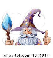 Wizard Merlin Cartoon Beard Magician Man Character by AtStockIllustration #COLLC1811944-0021