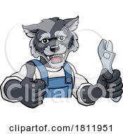 05/24/2024 - Wolf Plumber Or Mechanic Holding Spanner