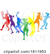 05/24/2024 - Tennis Women Female Players Silhouettes Concept