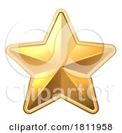 Poster, Art Print Of Gold Star Shiny Medal Symbol Award Badge Icon
