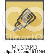 Poster, Art Print Of Ketchup Or Mustard Sauce Bottle Food Allergy Icon
