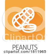 Peanut Nut Food Allergy Icon Concept