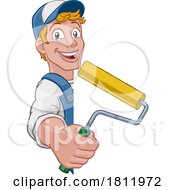 05/26/2024 - Painter Decorator Paint Roller Cartoon Handy Man
