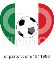 Poster, Art Print Of Italy Italian Flag Soccer Football Heart