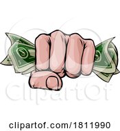 Money Cash Fist Hand Comic Pop Art Cartoon
