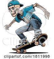 Poster, Art Print Of Skater Skeleton