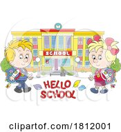 Cartoon School Children