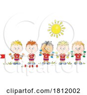 Cartoon Children Working out by Alex Bannykh #COLLC1812002-0056