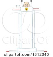 Poster, Art Print Of Cartoon Government Offical Politician Giving A Speech