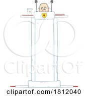 Cartoon Government Offical Politician Giving a Speech by Alex Bannykh #COLLC1812040-0056