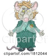 Cartoon Female Government Offical Political Rat