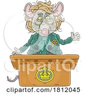 Cartoon Female Government Offical Political Rat