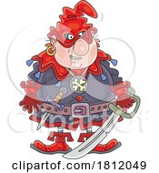 Cartoon Evil Ogre With A Sword