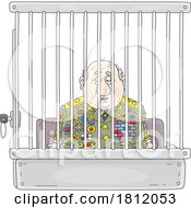Poster, Art Print Of Cartoon Corrupt Army General Behind Bars