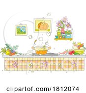 Poster, Art Print Of Cartoon Cooking Stew In A Kitchen