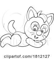 Poster, Art Print Of Cartoon Kitty Cat Stretching
