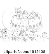 05/30/2024 - Cartoon Kitty Cat And Puppy Making A Mess