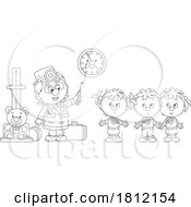 Cartoon Children Getting Vaccines