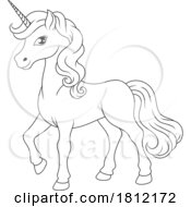 05/31/2024 - Unicorn Horn Horse Animal Cartoon Mascot From Myth