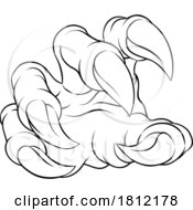 Poster, Art Print Of Monster Claw Dinosaur Dragon Cartoon Talon Hand