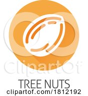 Tree Nut Almond Food Allergen Allergy Icon Concept