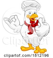 Poster, Art Print Of Chef Chicken Rooster Cockerel Thumbs Up Perfect