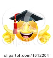Emoji Graduate College Star Eyes Cartoon Emoticon by AtStockIllustration