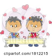 Poster, Art Print Of Cartoon Boy And Girl On Valentines Day