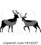 Poster, Art Print Of Elk Wapiti Mule Deer