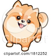 Cartoon Happy Pomeranian Dog
