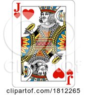 Poster, Art Print Of Jack Of Hearts Design From Deck Of Playing Cards