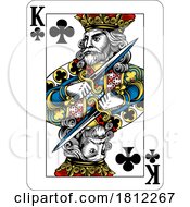Poster, Art Print Of King Of Clubs Design From Deck Of Playing Cards