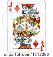 Poster, Art Print Of Jack Of Diamonds Design From Deck Of Playing Cards