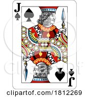 Poster, Art Print Of Jack Of Spades Design From Deck Of Playing Cards