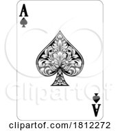 Poster, Art Print Of Ace Of Spades Design From Deck Of Playing Cards