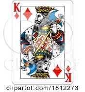 Poster, Art Print Of King Of Diamonds Design From Deck Of Playing Cards