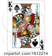 Poster, Art Print Of King Of Spades Design From Deck Of Playing Cards