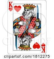 Poster, Art Print Of King Of Hearts Design From Deck Of Playing Cards