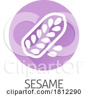 Sesame Seed Capsule Pod Food Allergen Icon Concept